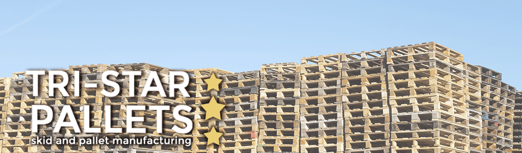 Banner image text: Tri-Star Pallets skid and pallet manufacturing"